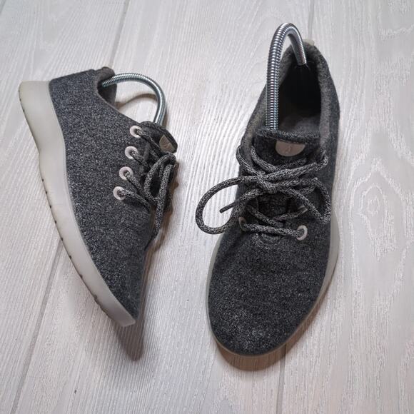 Allbirds Women's Charcoal Gray Wool Runners Lace Up Sneakers Size 9 - Picture 1 of 9